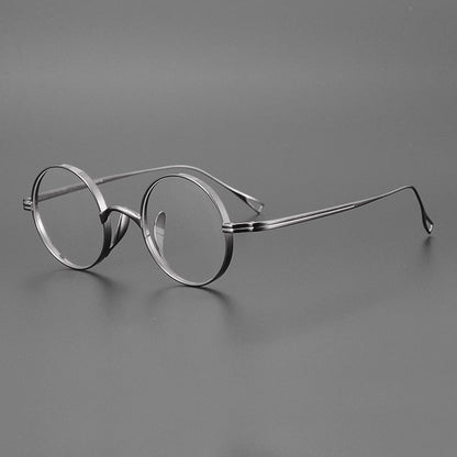 
Montura redonda de titanio de estilo retro para gafas graduadas - Imagen 6