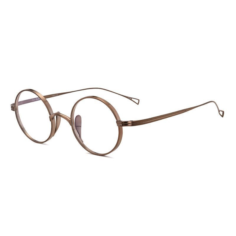 
Montura redonda de titanio de estilo retro para gafas graduadas