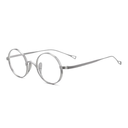 
Montura redonda de titanio de estilo retro para gafas graduadas - Imagen 3