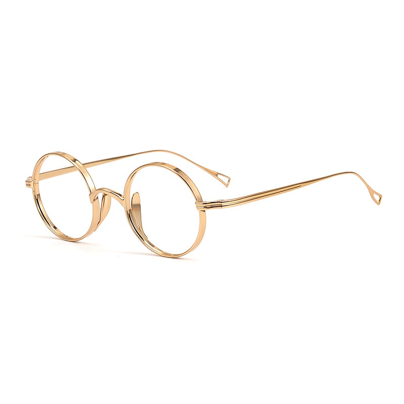 
Montura redonda de titanio de estilo retro para gafas graduadas