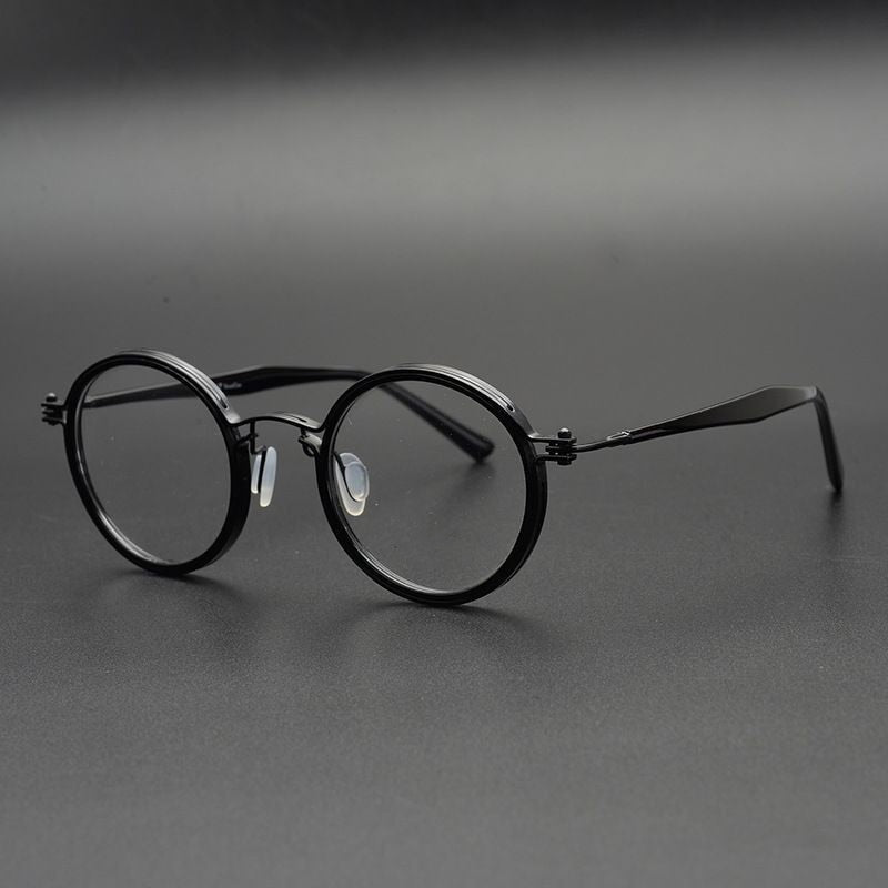 
Montura redonda de titanio ultraligero 6348 de estilo retro para gafas graduadas - Imagen 3