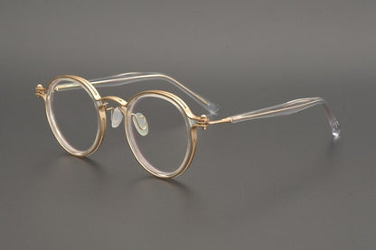 
Montura redonda de titanio ultraligero 6348 de estilo retro para gafas graduadas