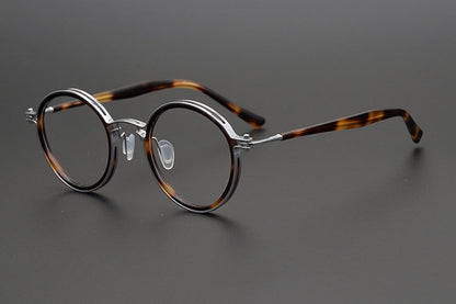
Montura redonda de titanio ultraligero 6348 de estilo retro para gafas graduadas - Imagen 7
