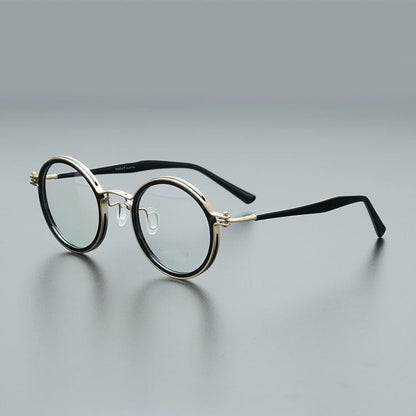 
Montura redonda de titanio ultraligero 6348 de estilo retro para gafas graduadas - Imagen 9