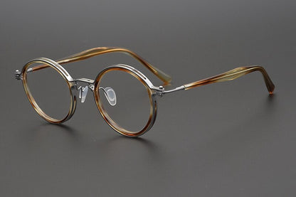 
Montura redonda de titanio ultraligero 6348 de estilo retro para gafas graduadas - Imagen 11