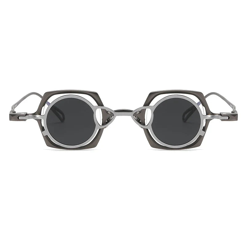 
Gafas 2 en 1 de titanio puro con clip magnético y lente solar polarizada - Gris metálico