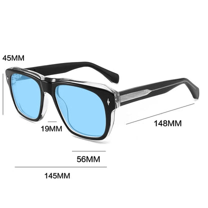 
Gafas de sol vintage de acetato polarizadas con protección UV400 y ajuste amplio - Imagen 5