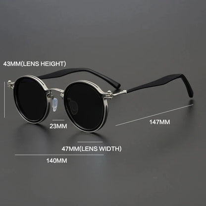 
Gafas de sol redondas vintage polarizadas con protección UV400 y detalle de titanio - Imagen 6