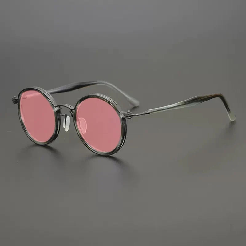 
Gafas de sol redondas vintage polarizadas con protección UV400 y detalle de titanio