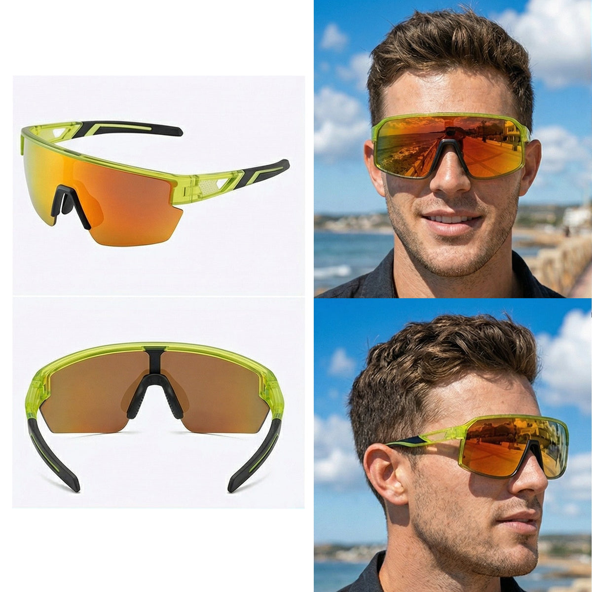 
Gafas de sol deportivas TR90 polarizadas con lentes de PC