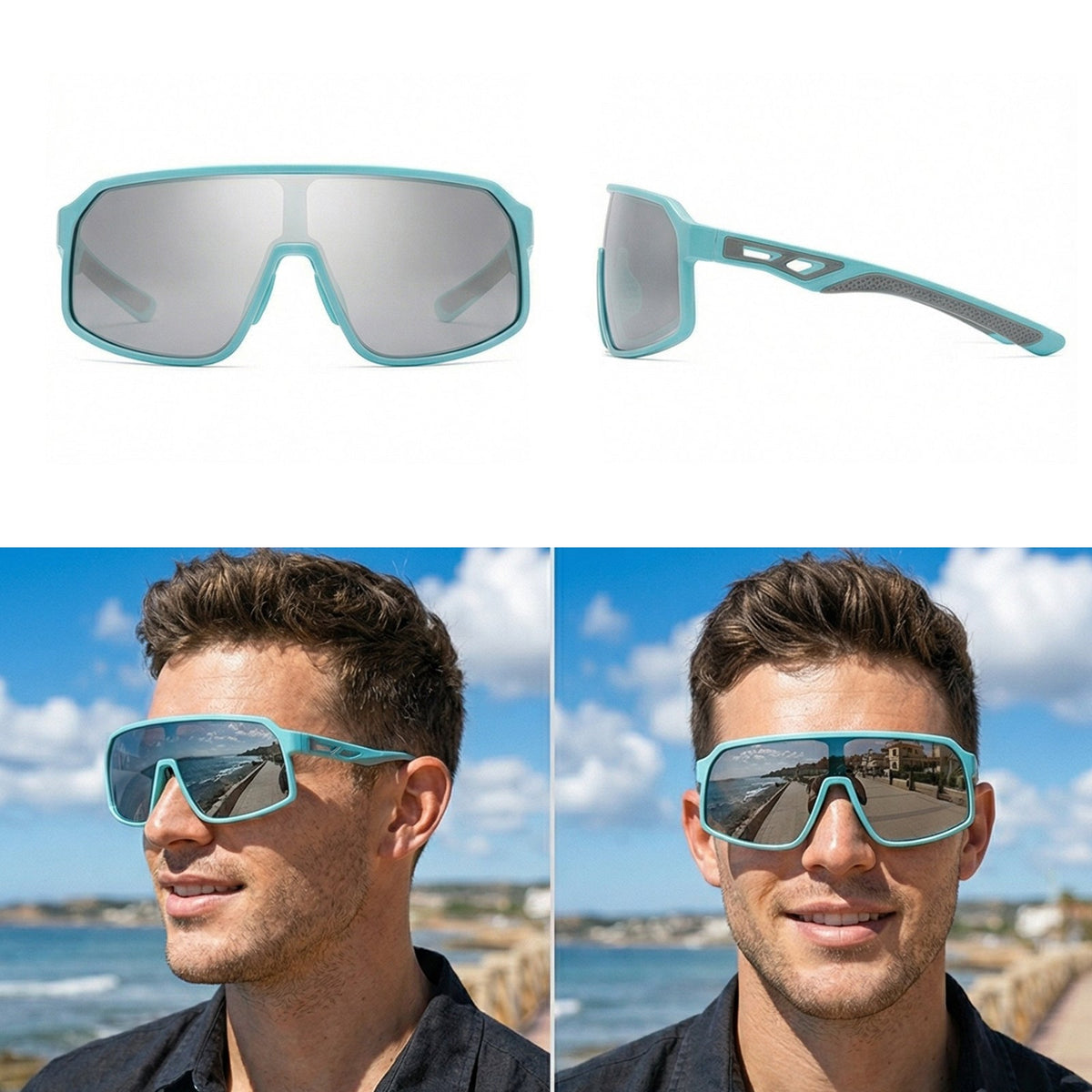
Gafas de sol deportivas TR90 polarizadas con lentes de PC