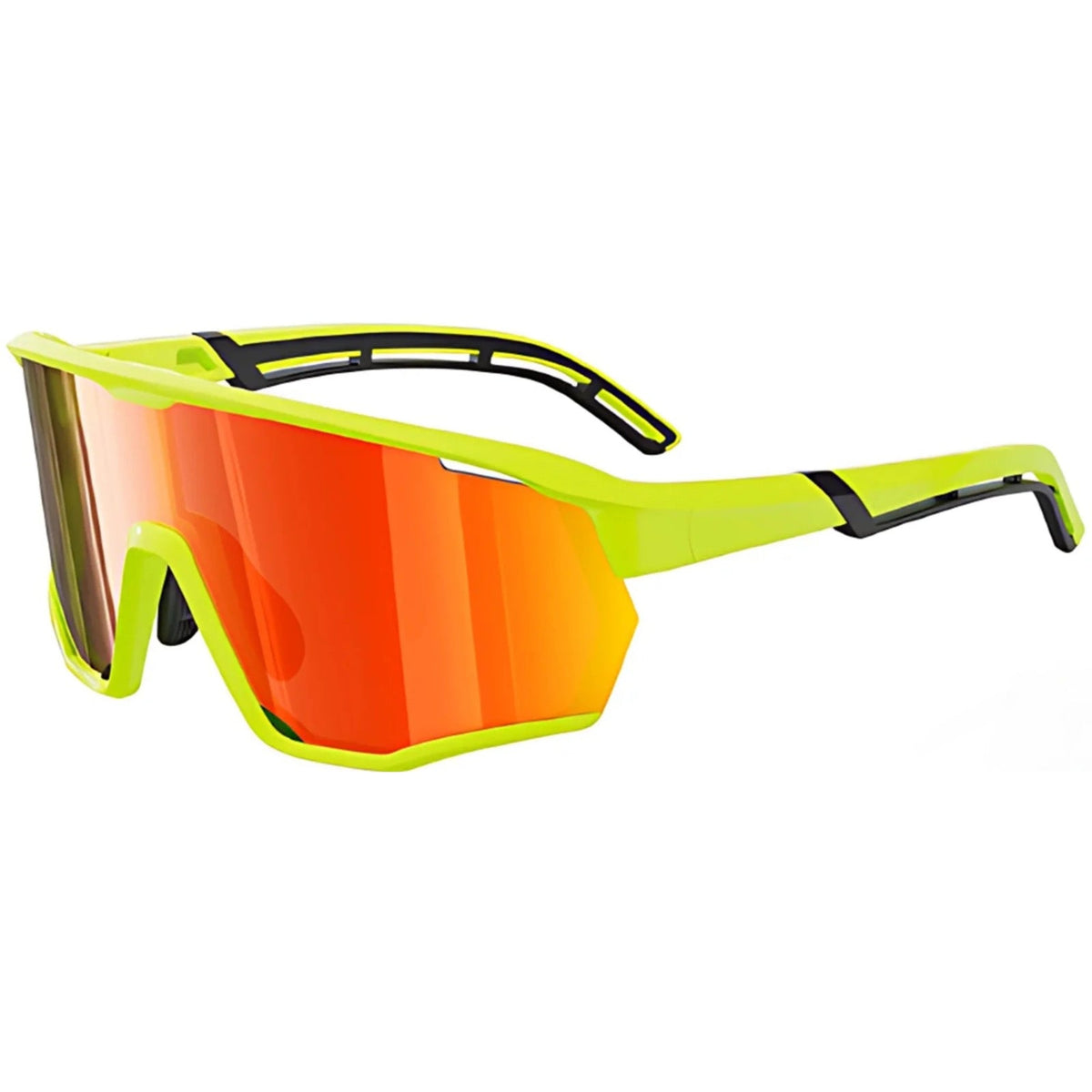 
Gafas de sol deportivas con protección angular TR90 y lente cilíndrica de PC para uso en exteriores - Naranja