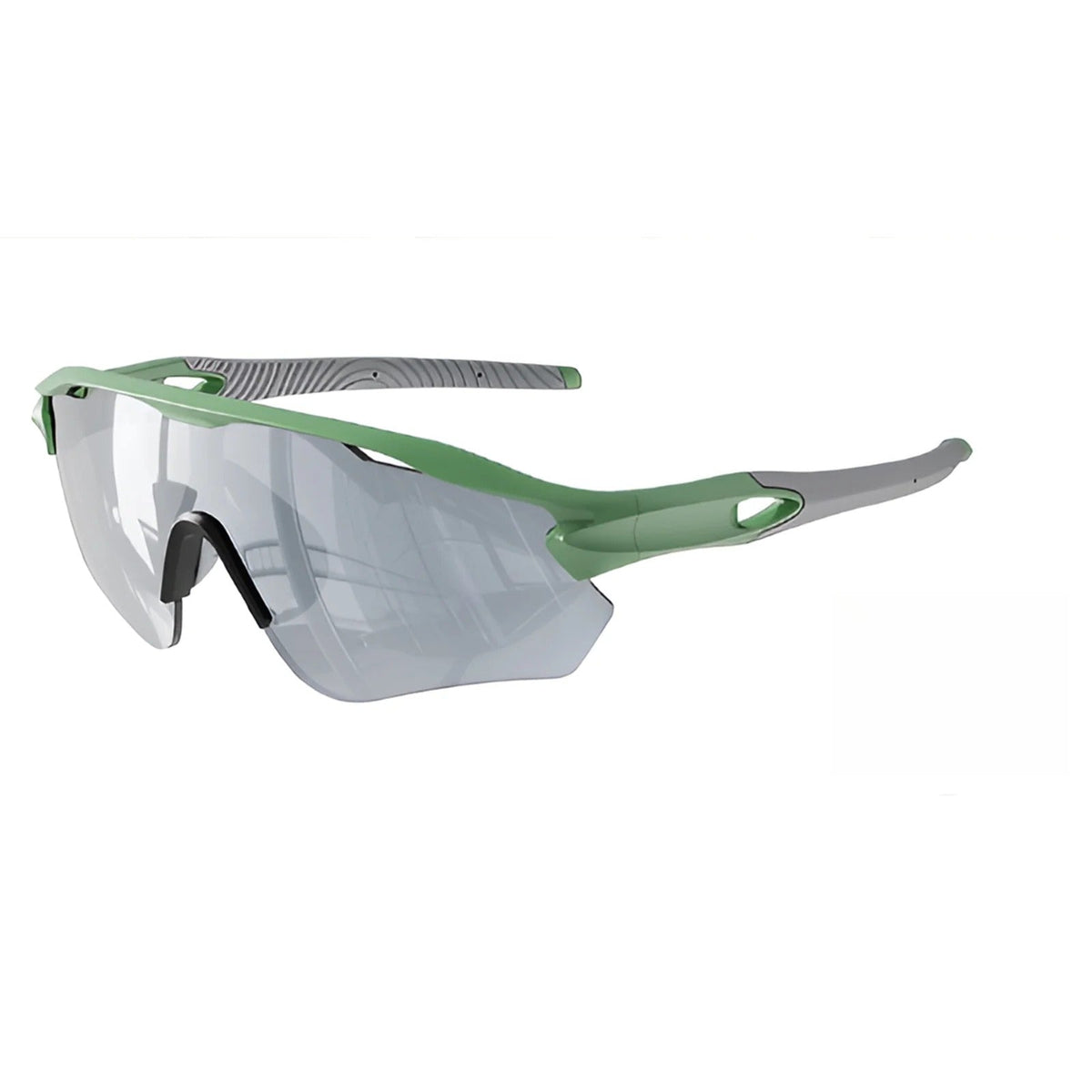 
Gafas de sol deportivas TR90 de media montura a prueba de viento para ciclismo, senderismo y uso al aire libre - Gris