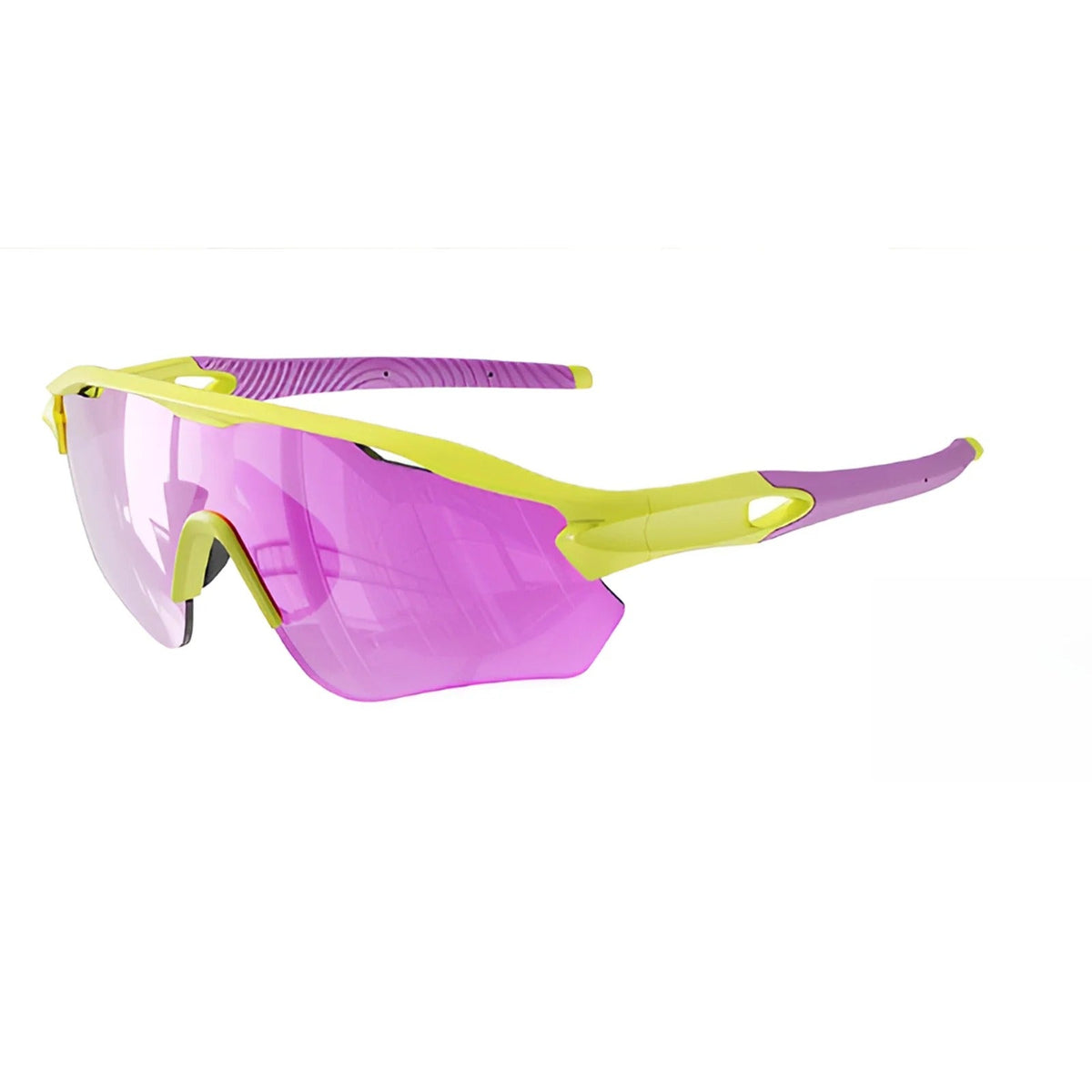 
Gafas de sol deportivas TR90 de media montura a prueba de viento para ciclismo, senderismo y uso al aire libre - Morado