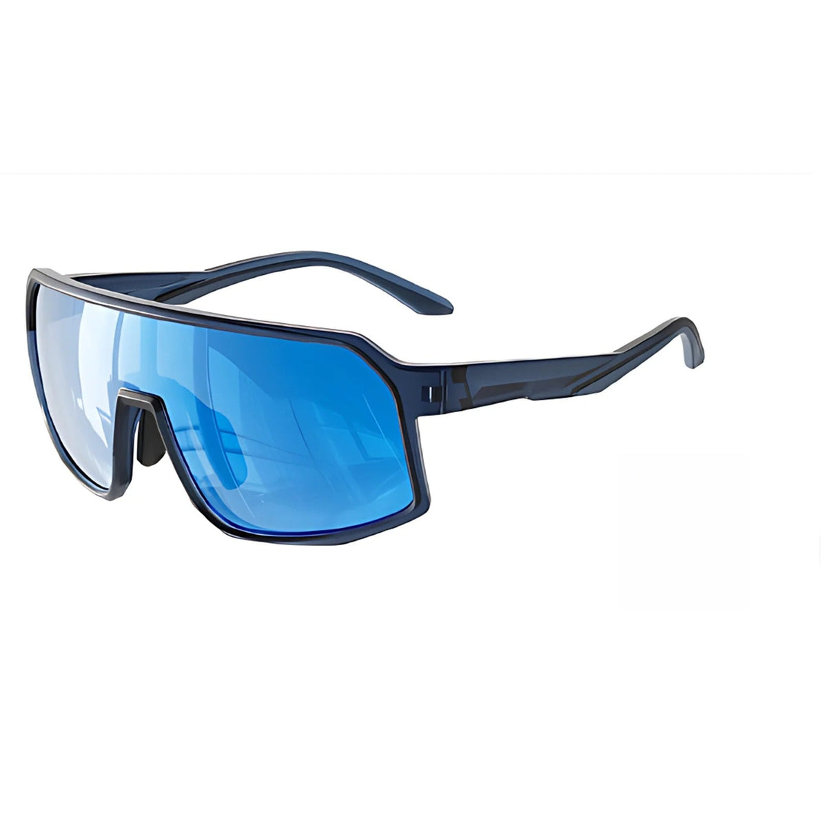 
Gafas de sol deportivas cuadradas de visión amplia con lentes polarizadas para actividades al aire libre