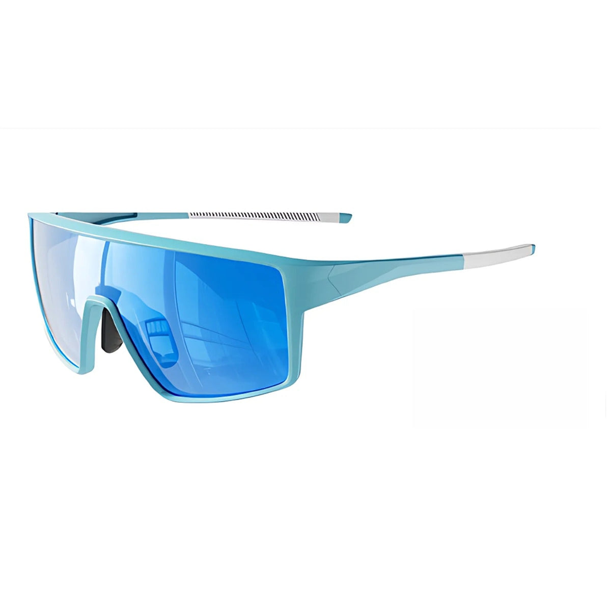 
Gafas de sol deportivas con escudo a prueba de viento TR90 y lentes de policarbonato para ciclismo, running y senderismo - Azul