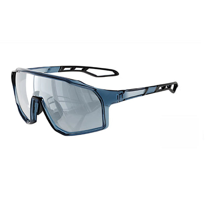 
Gafas de sol deportivas con escudo geométrico TR90 y lentes de PC para  ciclismo y running - Imagen 2