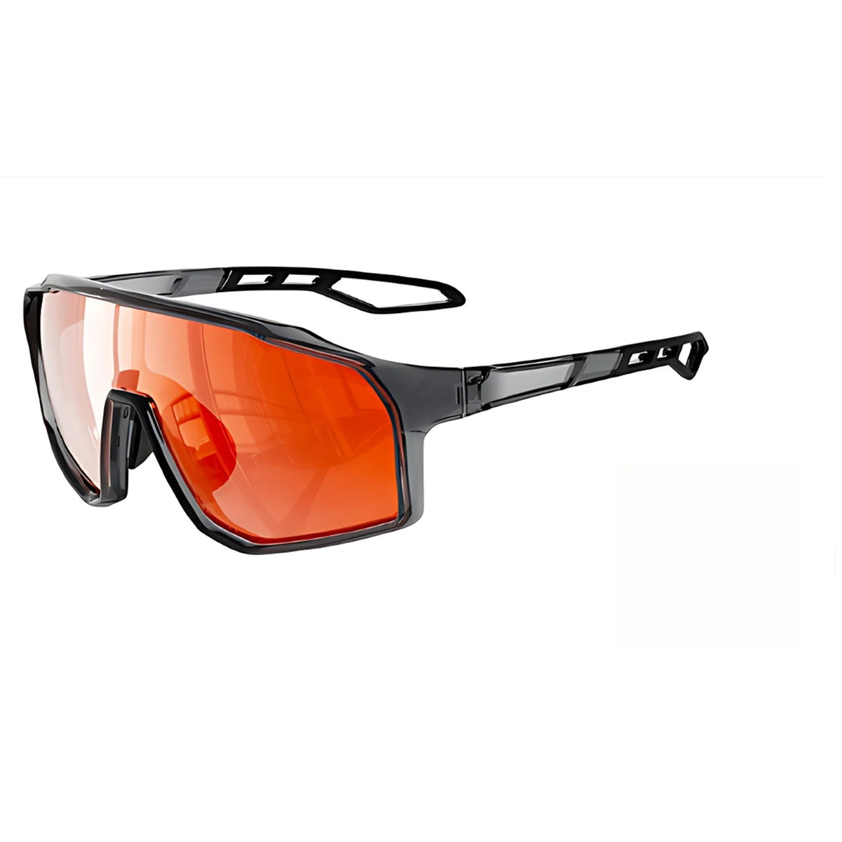
Gafas de sol deportivas con escudo geométrico TR90 y lentes de PC para  ciclismo y running - Rojo