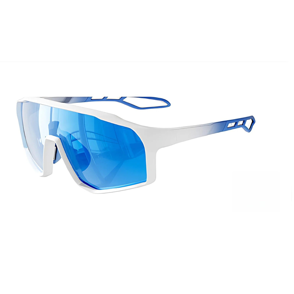 
Gafas de sol deportivas con escudo geométrico TR90 y lentes de PC para  ciclismo y running - Azul
