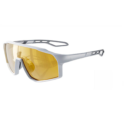 
Gafas de sol deportivas con escudo geométrico TR90 y lentes de PC para  ciclismo y running - Imagen 11