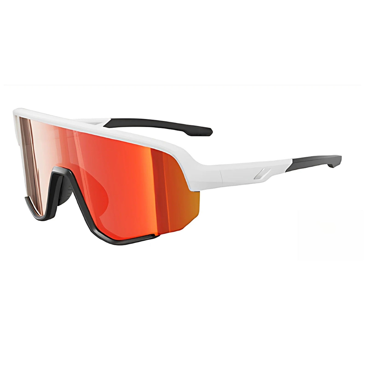 
Gafas de sol deportivas  TR90 con lente cilíndrica de policarbonato para deportes al aire libre - Rojo