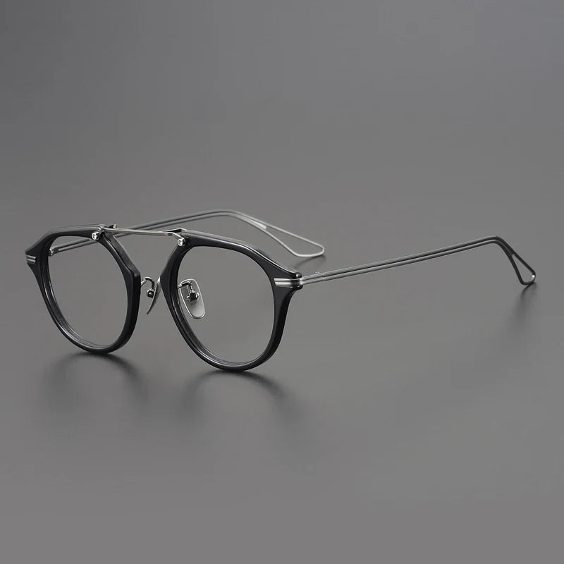 
Montura de piloto de acetato y titanio - Negro