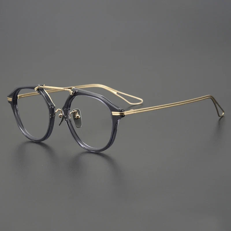 
Montura de piloto de acetato y titanio - Oro