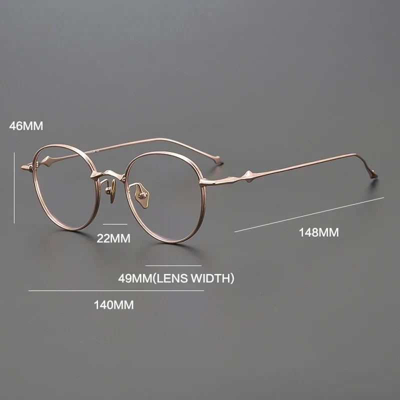 
Gafas redondas de titanio ultraligeras