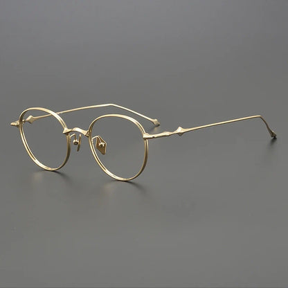 
Gafas redondas de titanio ultraligeras