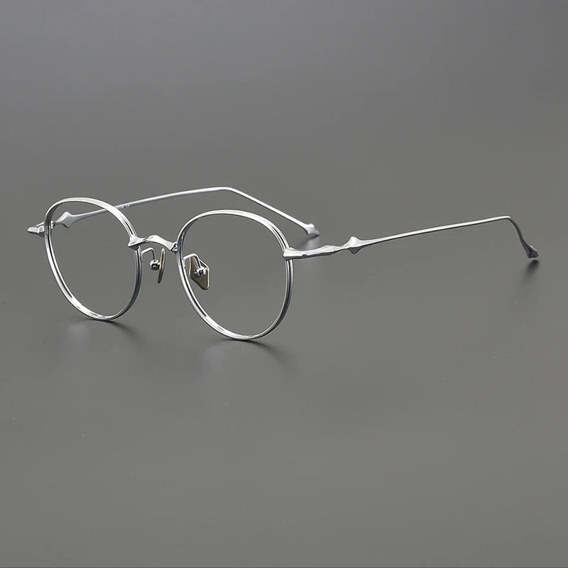 
Gafas redondas de titanio ultraligeras - plata