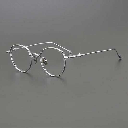 Gafas redondas de titanio ultraligeras