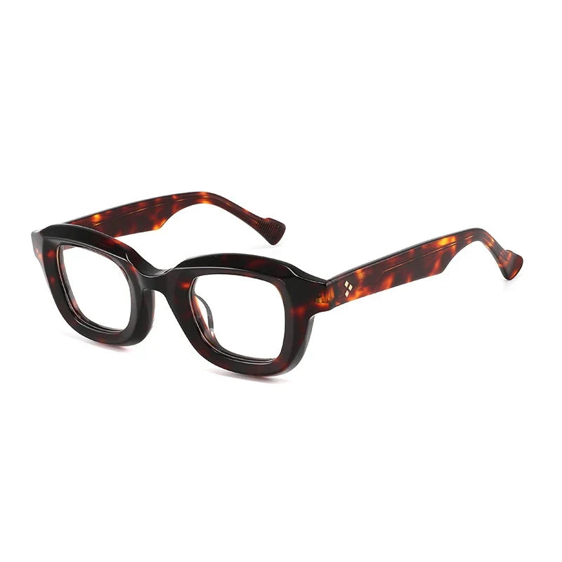 
Montura geométrica de acetato - Carey