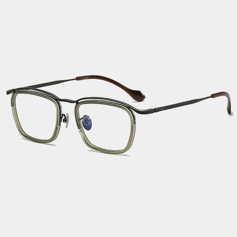 
Montura cuadrada de acetato y titanio