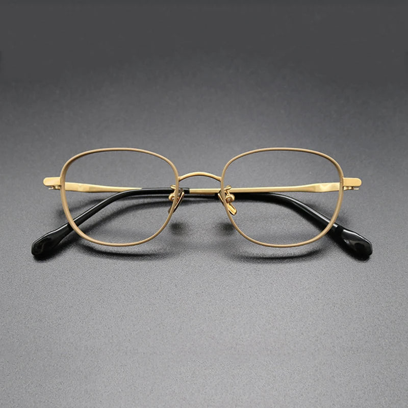 
Montura cuadrada de titanio azul - Oro