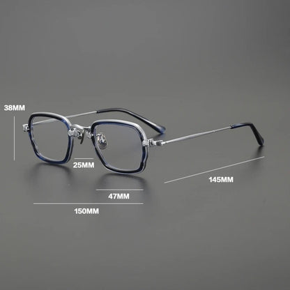 
Montura cuadrada de acetato y titanio en dos tonos - Imagen 6