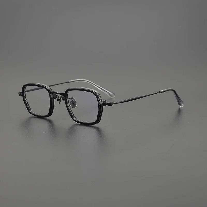 
Montura cuadrada de acetato y titanio en dos tonos
