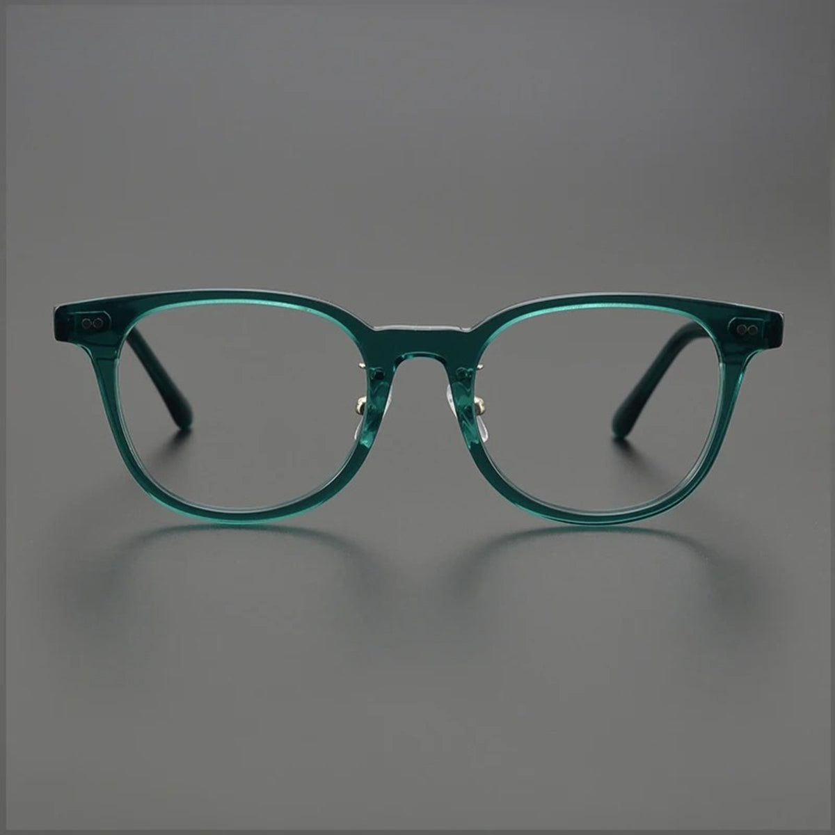 
Montura redonda de acetato en color cristal verde - Imagen 6