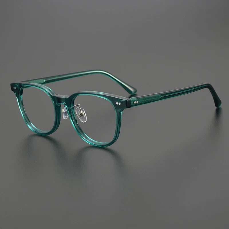 
Montura redonda de acetato en color cristal verde