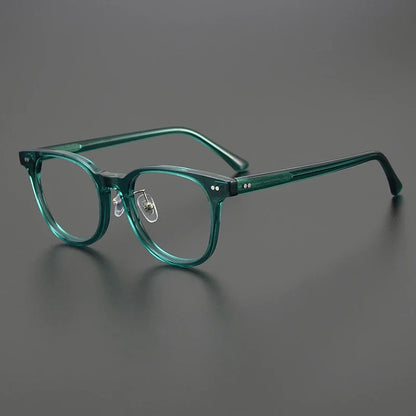 
Montura redonda de acetato en color cristal verde - Imagen 2