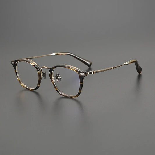 Montura cuadrada de acetato y titanio