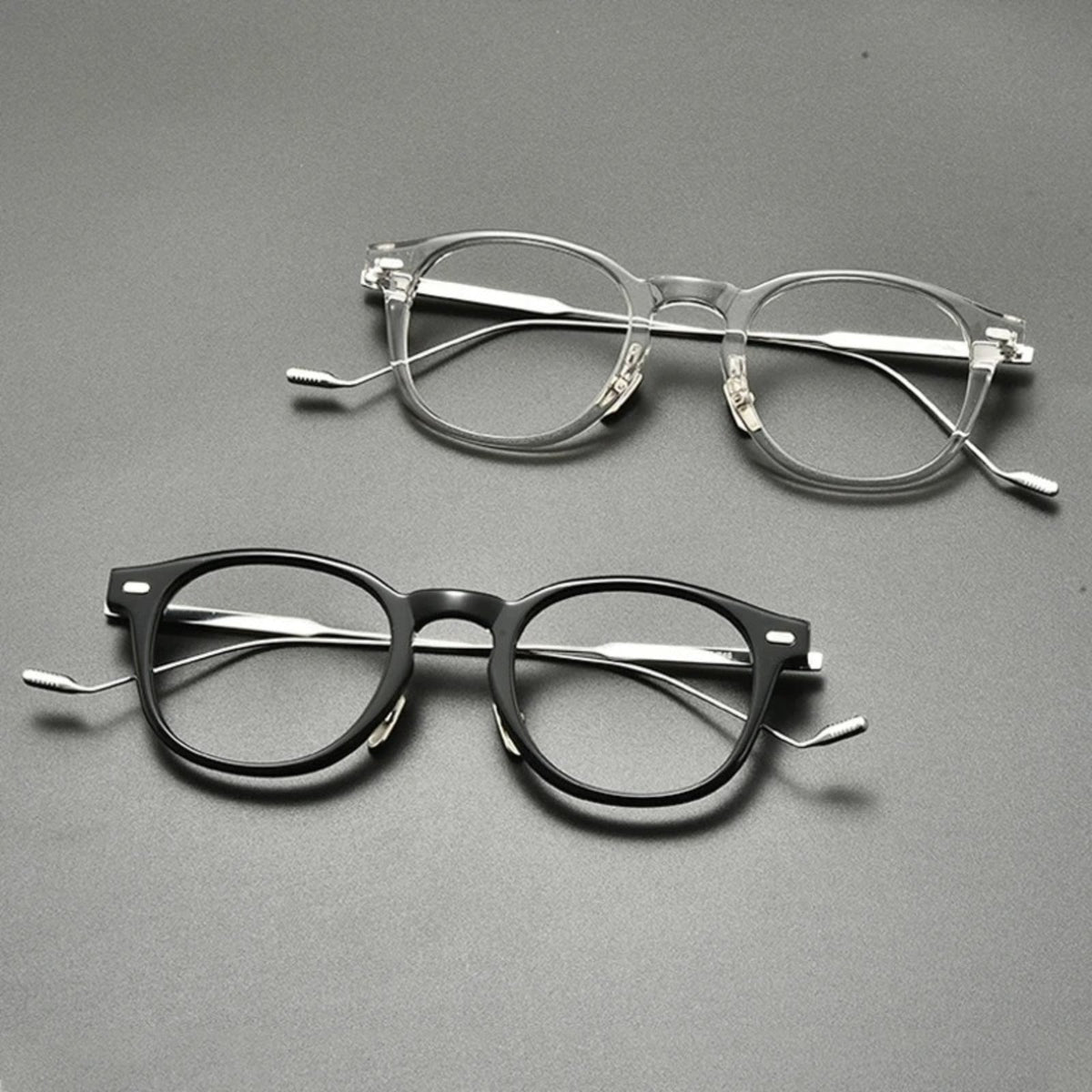 
Montura redonda de acetato y titanio