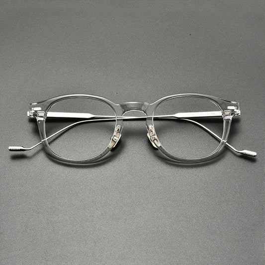 Montura redonda de acetato y titanio