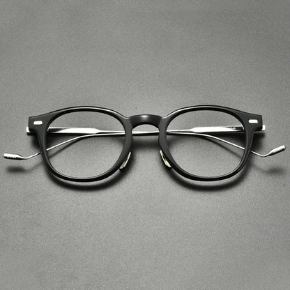
Montura redonda de acetato y titanio