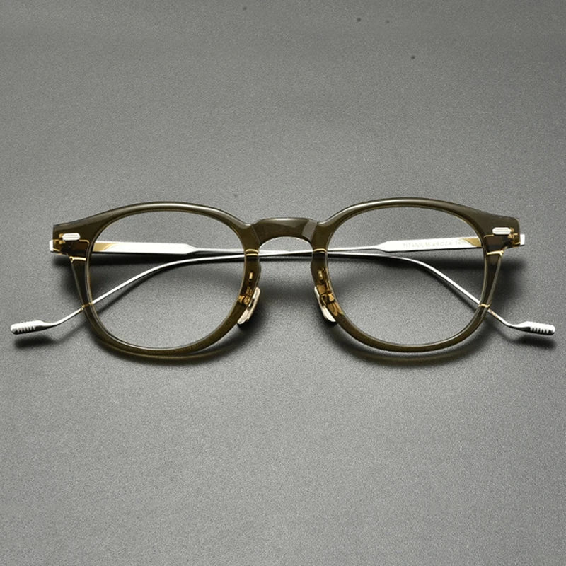 
Montura redonda de acetato y titanio