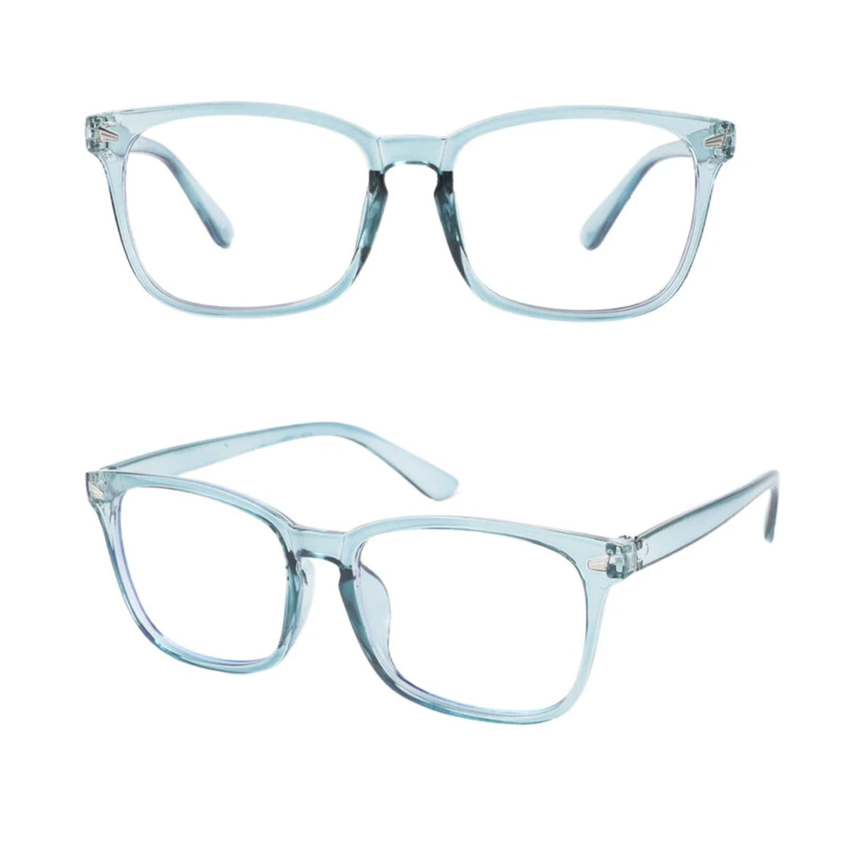 
Gafas de luz azul cuadradas negras de plástico