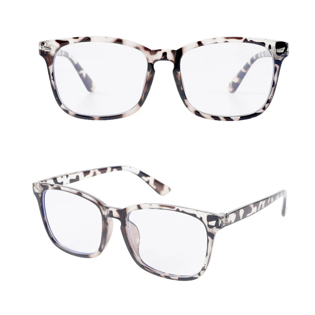 
Gafas de luz azul cuadradas negras de plástico