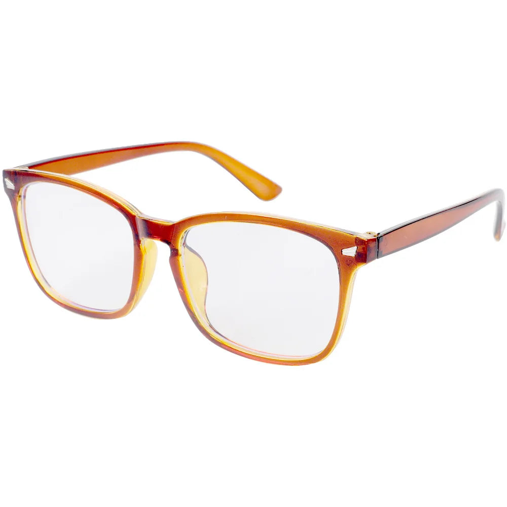 
Gafas de luz azul cuadradas negras de plástico - Naranja