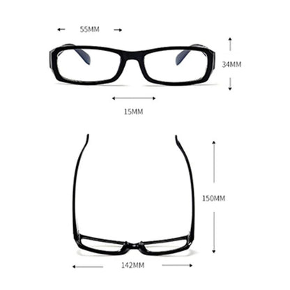 
Gafas de luz azul rectangulares de plástico con estampado de carey - Imagen 5