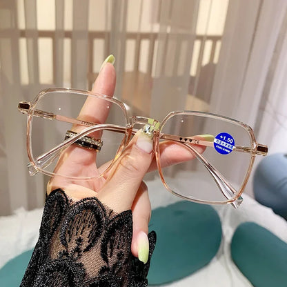 
Gafas de lectura cuadradas de plástico extragrandes con filtro de luz azul - Imagen 4