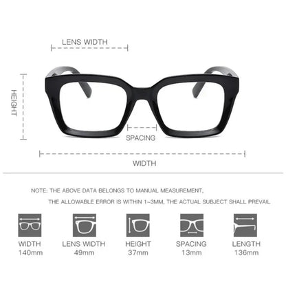 
Gafas de lectura cuadradas de titanio y plástico con filtro de luz azul - Imagen 9